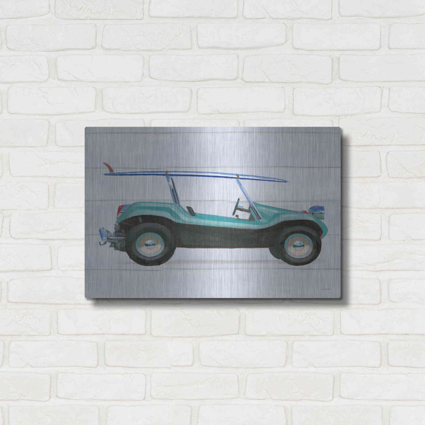 Luxe Metal Art 'Beach Ride IX' by James Wiens, Metal Wall Art,24x16