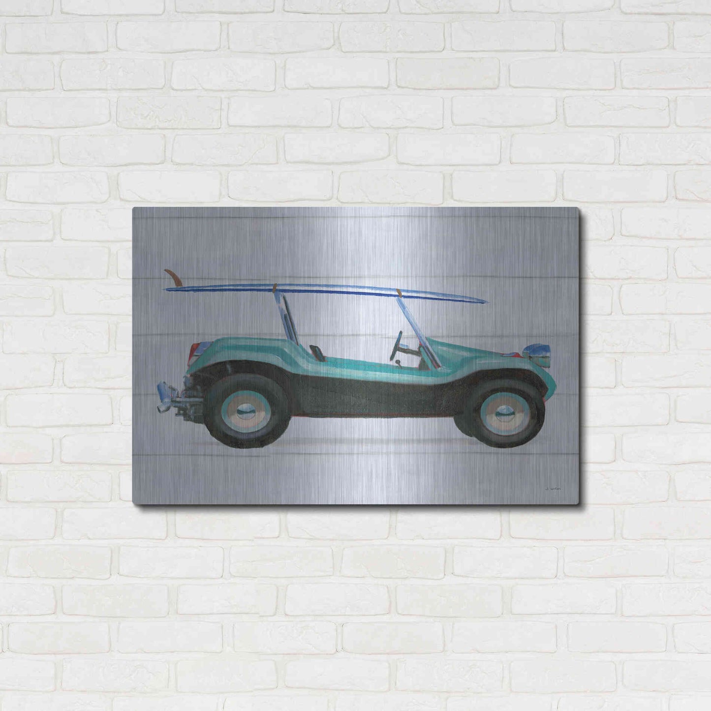 Luxe Metal Art 'Beach Ride IX' by James Wiens, Metal Wall Art,36x24