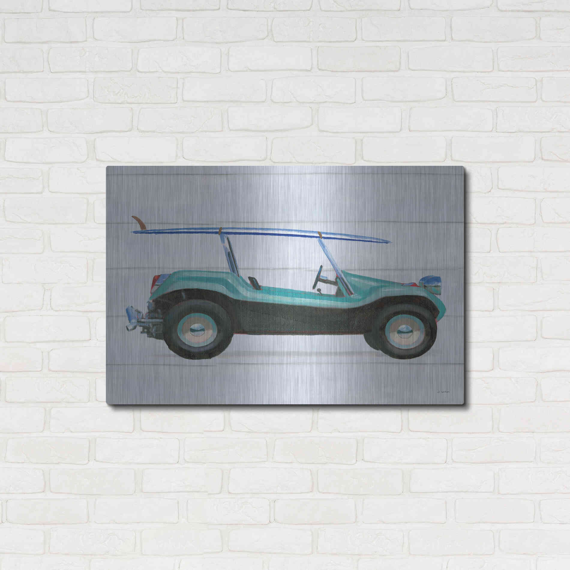 Luxe Metal Art 'Beach Ride IX' by James Wiens, Metal Wall Art,36x24