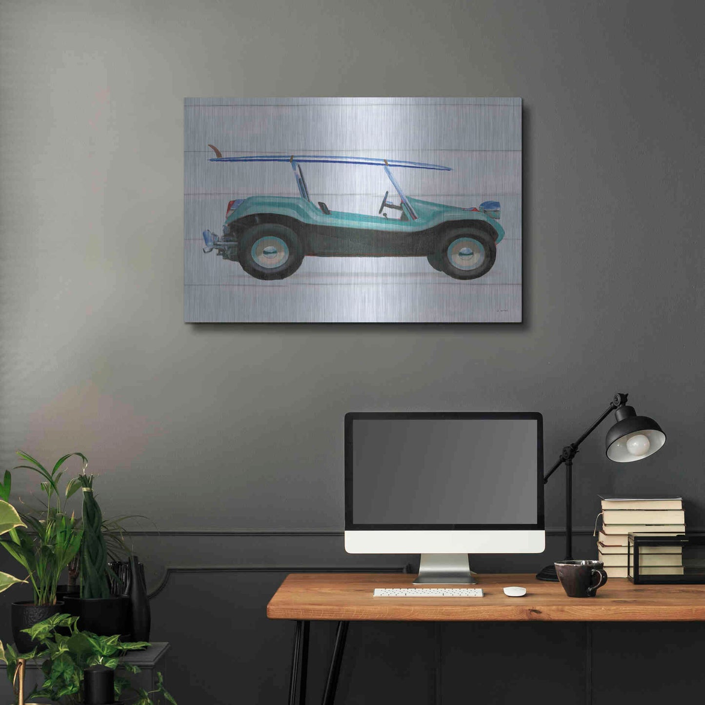 Luxe Metal Art 'Beach Ride IX' by James Wiens, Metal Wall Art,36x24