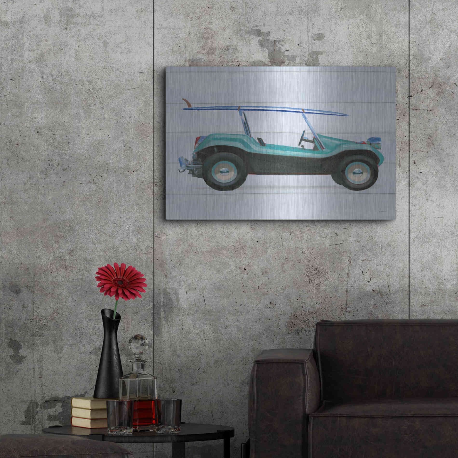 Luxe Metal Art 'Beach Ride IX' by James Wiens, Metal Wall Art,36x24