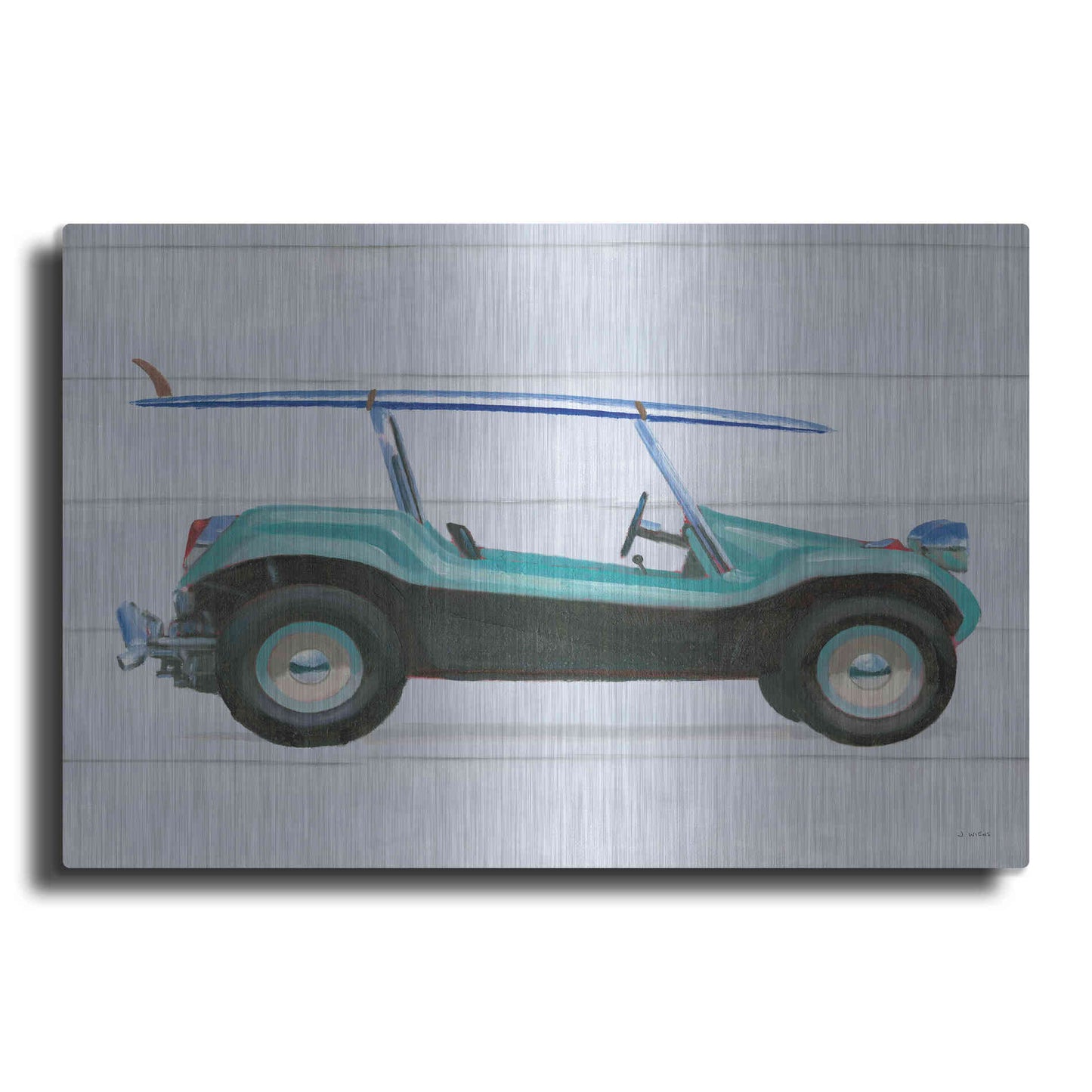 Luxe Metal Art 'Beach Ride IX' by James Wiens, Metal Wall Art