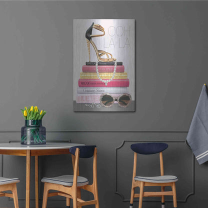 Luxe Metal Art 'Paris Style I Gold and Black' by Marco Fabiano, Metal Wall Art,24x36