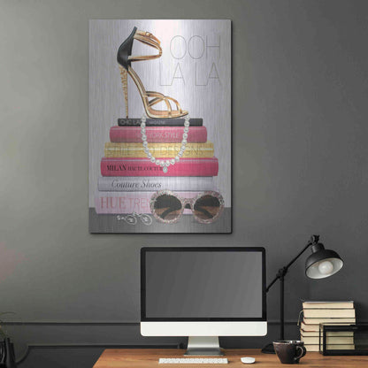 Luxe Metal Art 'Paris Style I Gold and Black' by Marco Fabiano, Metal Wall Art,24x36