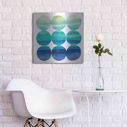 Luxe Metal Art 'Summer Dots III' by Elyse DeNeige, Metal Wall Art,24x24