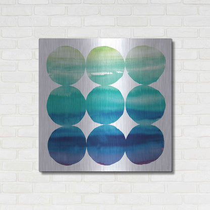 Luxe Metal Art 'Summer Dots III' by Elyse DeNeige, Metal Wall Art,36x36