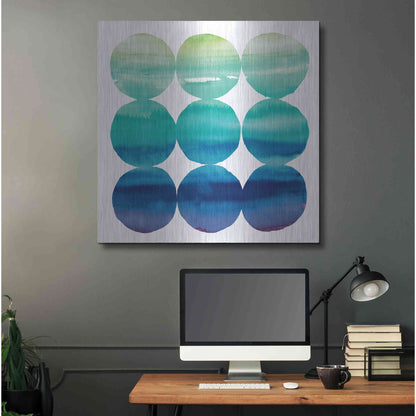 Luxe Metal Art 'Summer Dots III' by Elyse DeNeige, Metal Wall Art,36x36