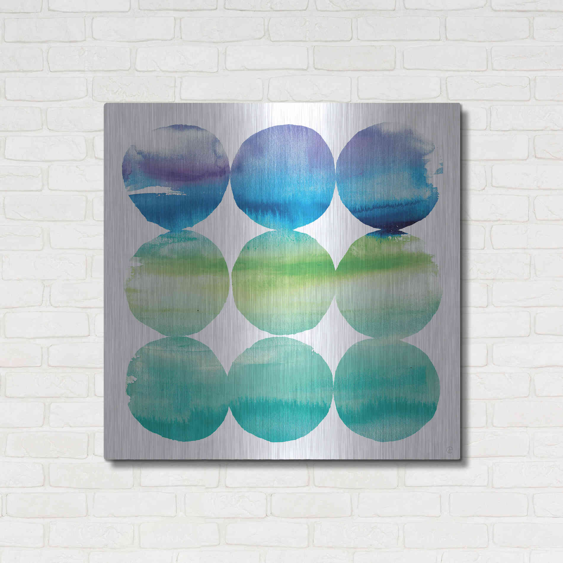 Luxe Metal Art 'Summer Dots II' by Elyse DeNeige, Metal Wall Art,36x36