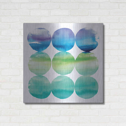Luxe Metal Art 'Summer Dots II' by Elyse DeNeige, Metal Wall Art,36x36