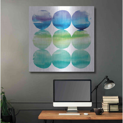 Luxe Metal Art 'Summer Dots II' by Elyse DeNeige, Metal Wall Art,36x36