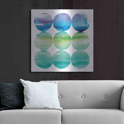 Luxe Metal Art 'Summer Dots II' by Elyse DeNeige, Metal Wall Art,36x36
