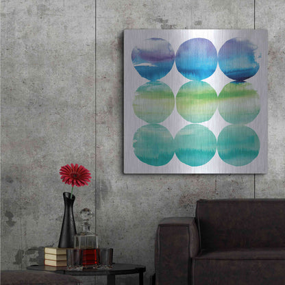 Luxe Metal Art 'Summer Dots II' by Elyse DeNeige, Metal Wall Art,36x36