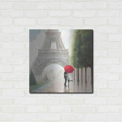 Luxe Metal Art 'Paris Romance II' by Marco Fabiano, Metal Wall Art,24x24