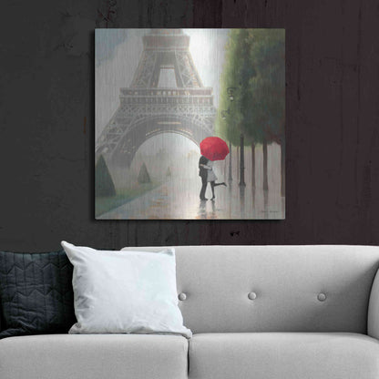 Luxe Metal Art 'Paris Romance II' by Marco Fabiano, Metal Wall Art,36x36