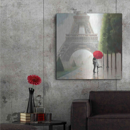 Luxe Metal Art 'Paris Romance II' by Marco Fabiano, Metal Wall Art,36x36