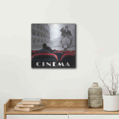 Luxe Metal Art 'Cinema Roma' by Marco Fabiano, Metal Wall Art,12x12