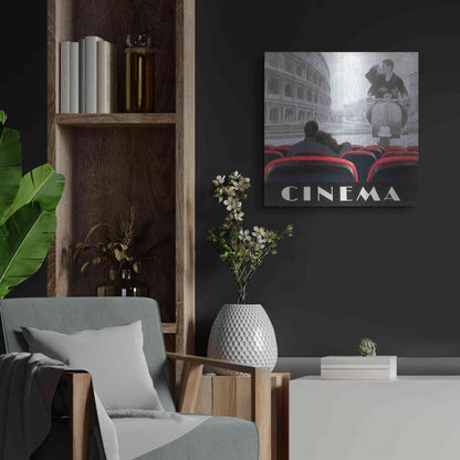 Luxe Metal Art 'Cinema Roma' by Marco Fabiano, Metal Wall Art,24x24