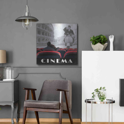 Luxe Metal Art 'Cinema Roma' by Marco Fabiano, Metal Wall Art,24x24