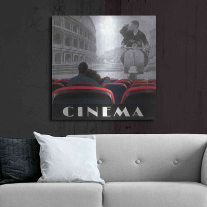 Luxe Metal Art 'Cinema Roma' by Marco Fabiano, Metal Wall Art,36x36