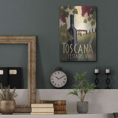 Luxe Metal Art 'Wine Festival I' by Marco Fabiano, Metal Wall Art,12x16