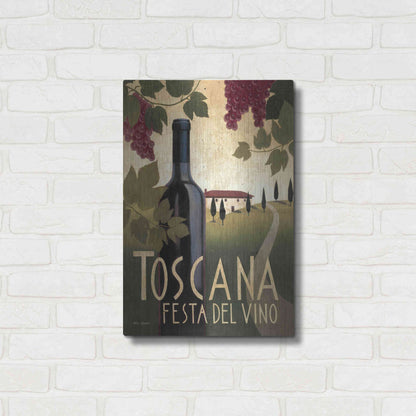 Luxe Metal Art 'Wine Festival I' by Marco Fabiano, Metal Wall Art,16x24