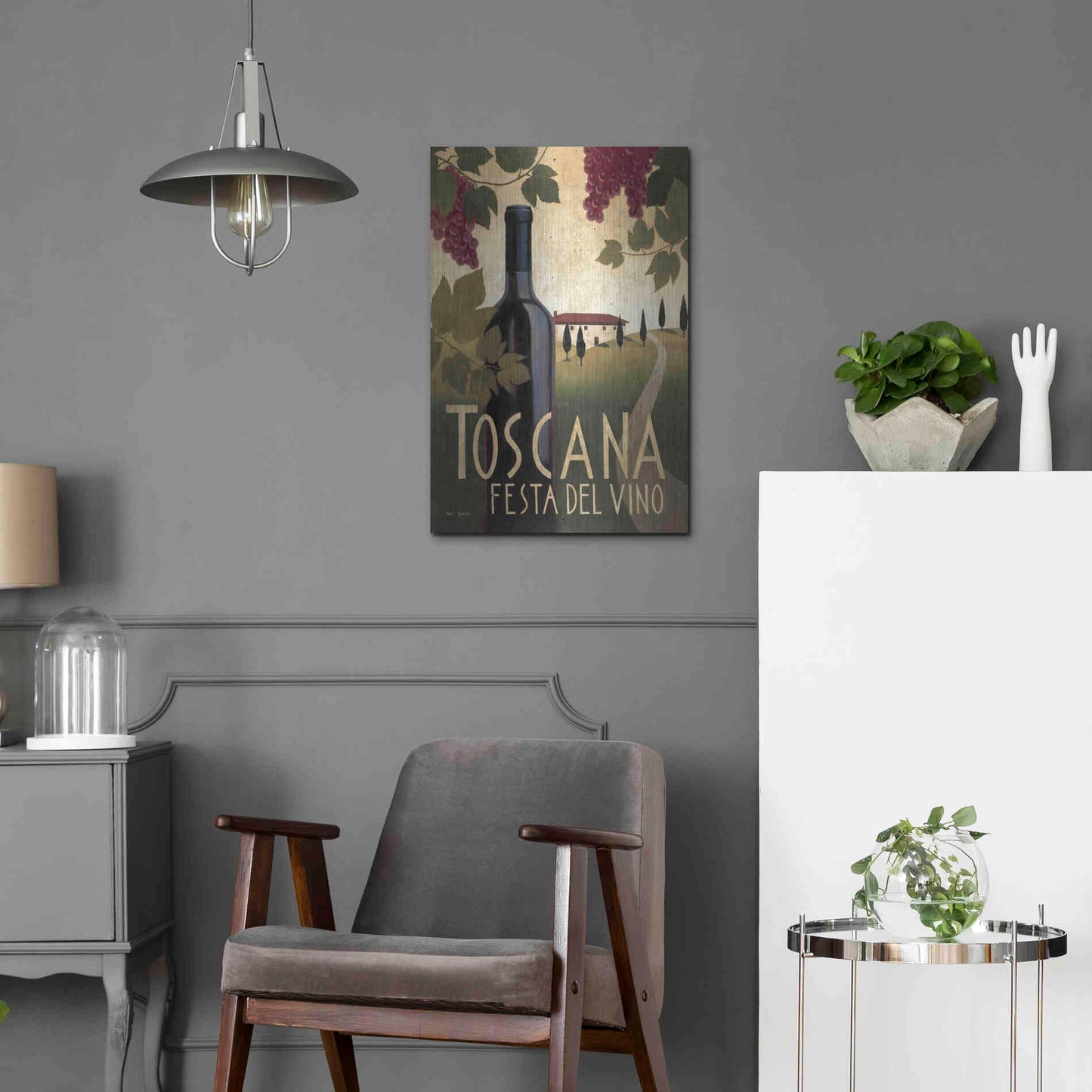 Luxe Metal Art 'Wine Festival I' by Marco Fabiano, Metal Wall Art,16x24