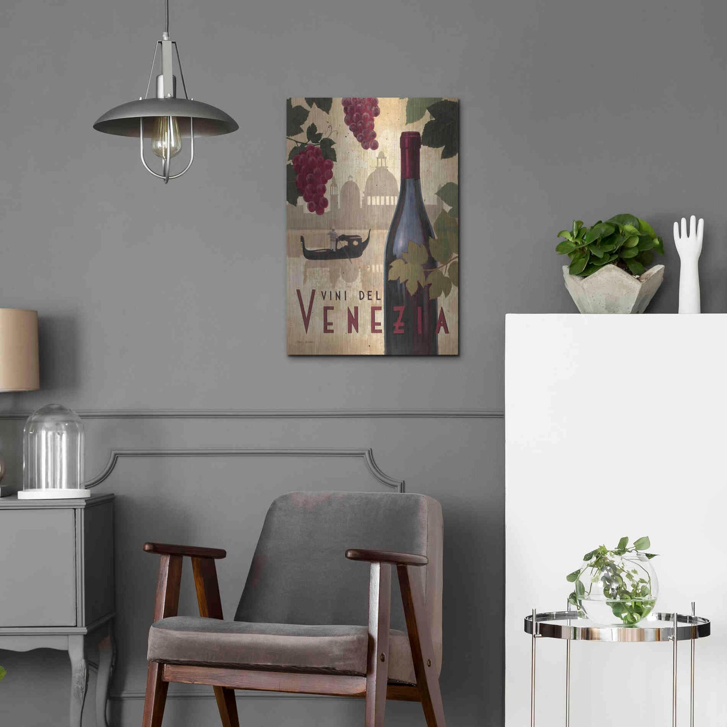 Luxe Metal Art 'Wine Festival II' by Marco Fabiano, Metal Wall Art,16x24