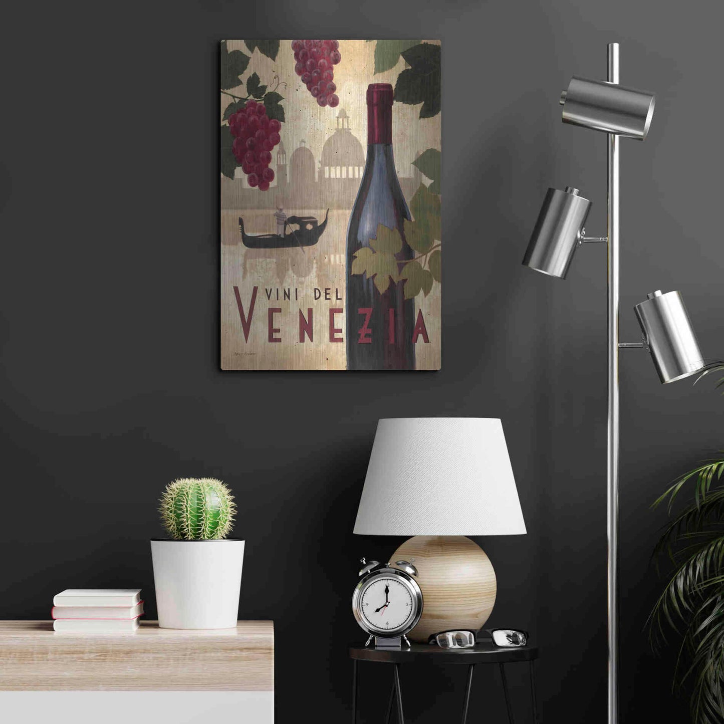 Luxe Metal Art 'Wine Festival II' by Marco Fabiano, Metal Wall Art,16x24