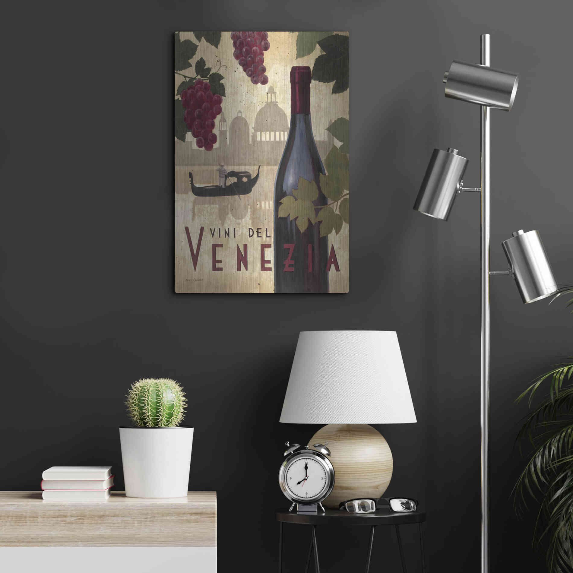 Luxe Metal Art 'Wine Festival II' by Marco Fabiano, Metal Wall Art,16x24