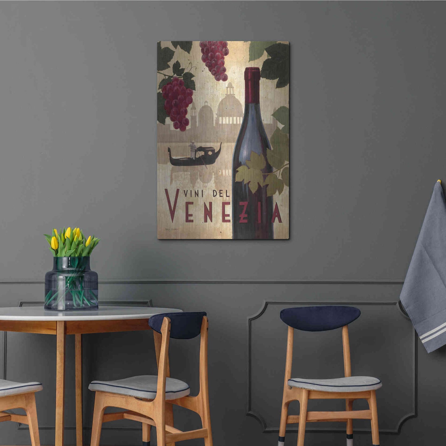 Luxe Metal Art 'Wine Festival II' by Marco Fabiano, Metal Wall Art,24x36