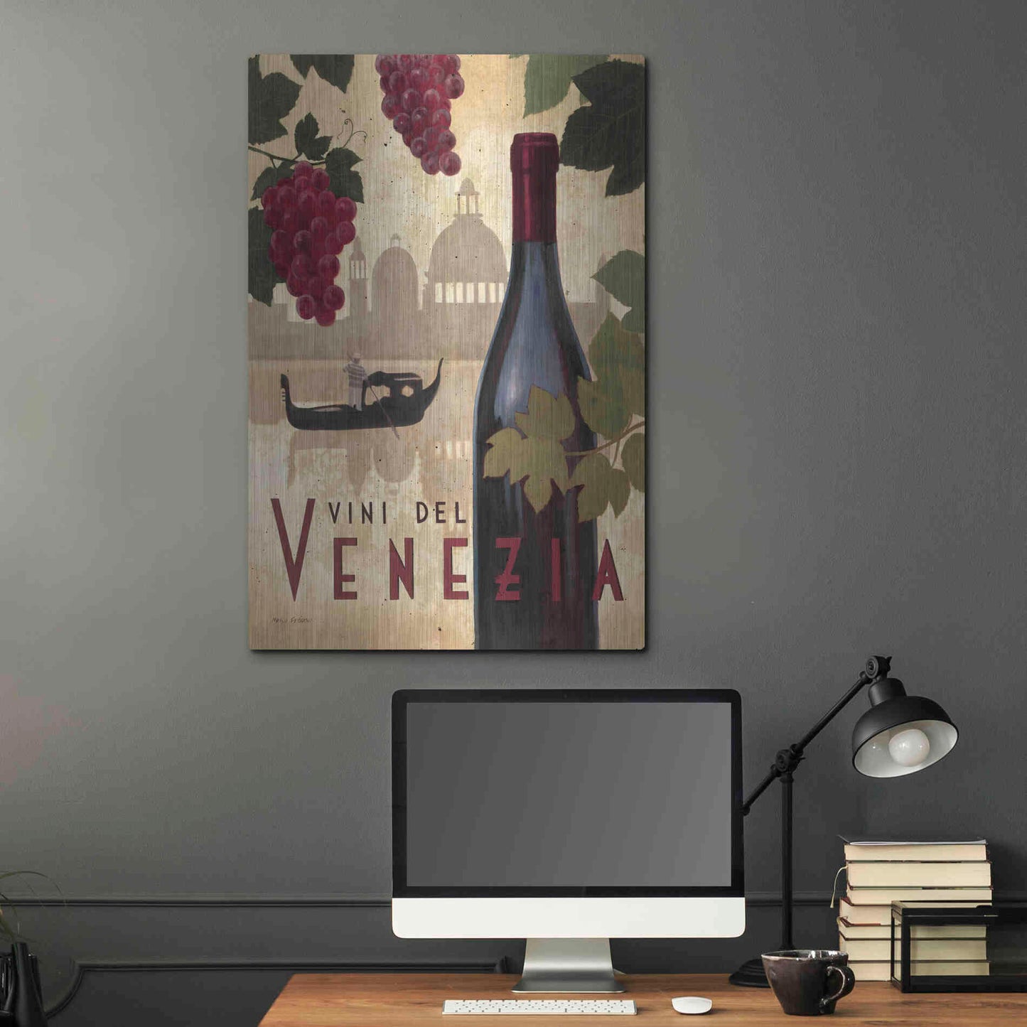 Luxe Metal Art 'Wine Festival II' by Marco Fabiano, Metal Wall Art,24x36