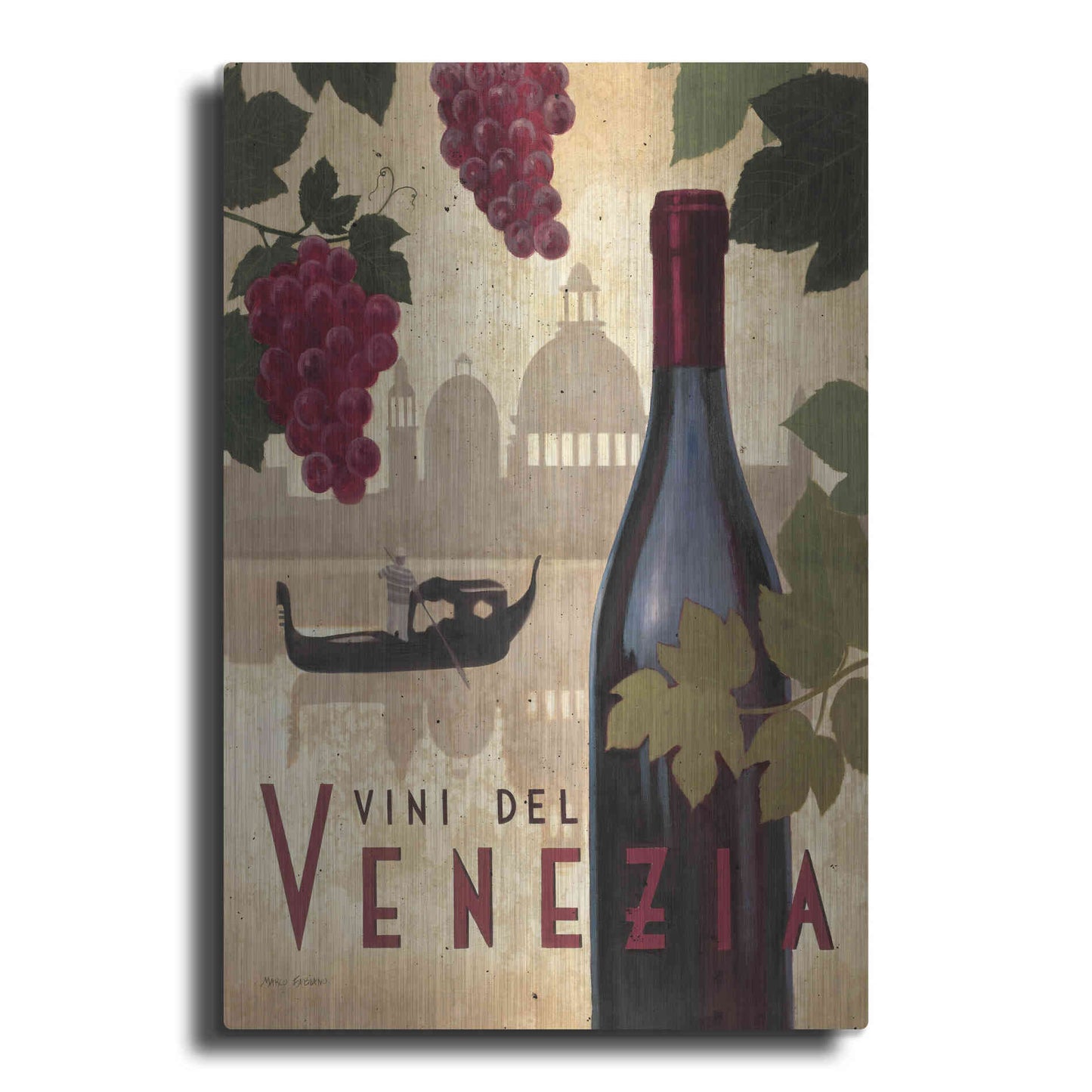 Luxe Metal Art 'Wine Festival II' by Marco Fabiano, Metal Wall Art