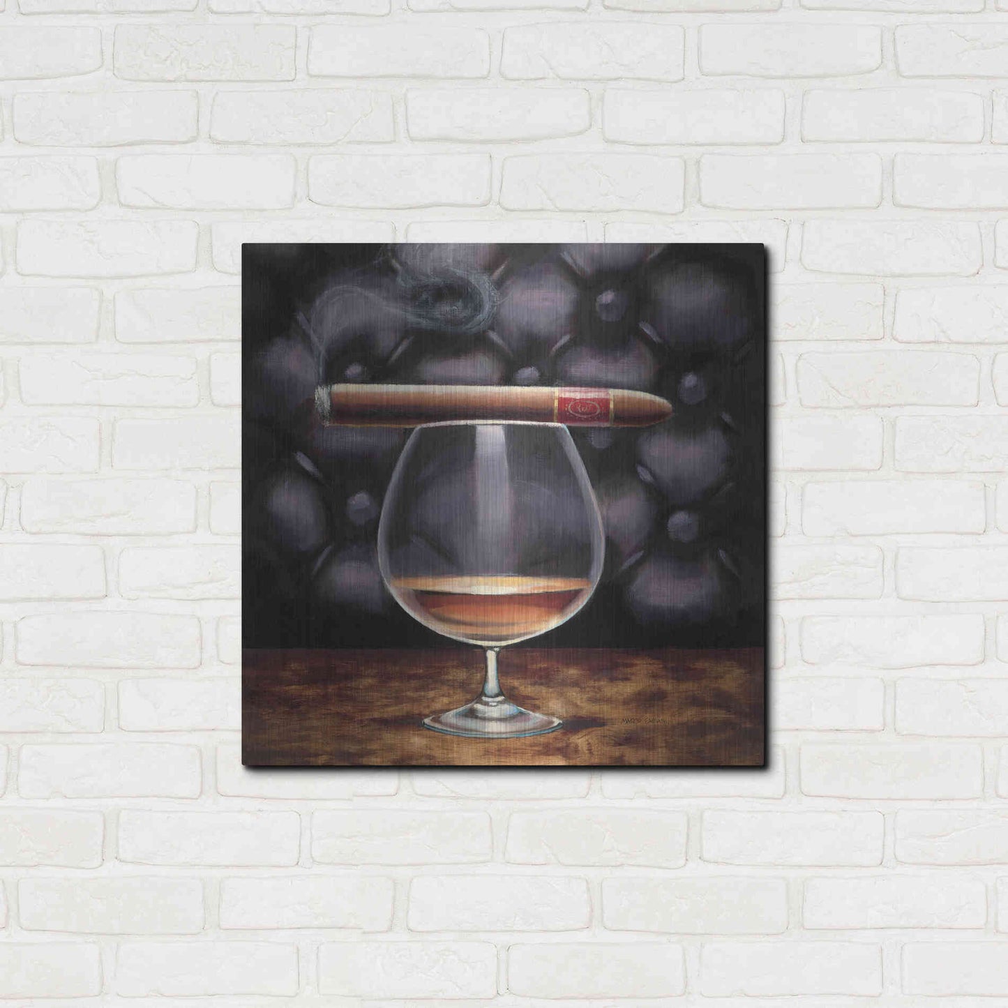 Luxe Metal Art 'Gentlemen Prefer I' by Marco Fabiano, Metal Wall Art,24x24