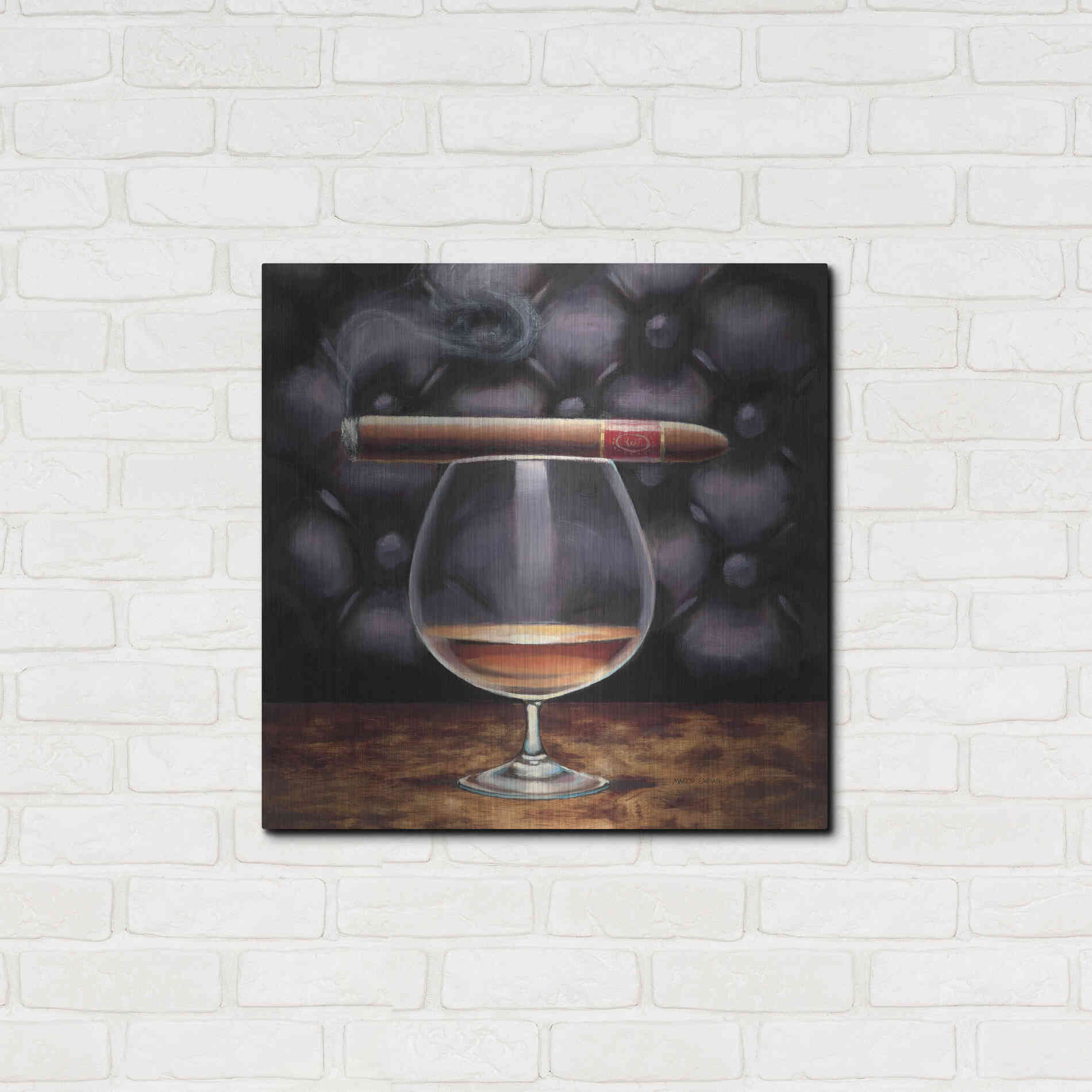 Luxe Metal Art 'Gentlemen Prefer I' by Marco Fabiano, Metal Wall Art,24x24