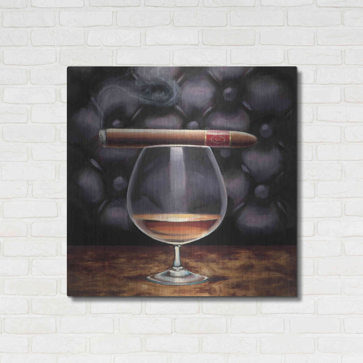 Luxe Metal Art 'Gentlemen Prefer I' by Marco Fabiano, Metal Wall Art,36x36