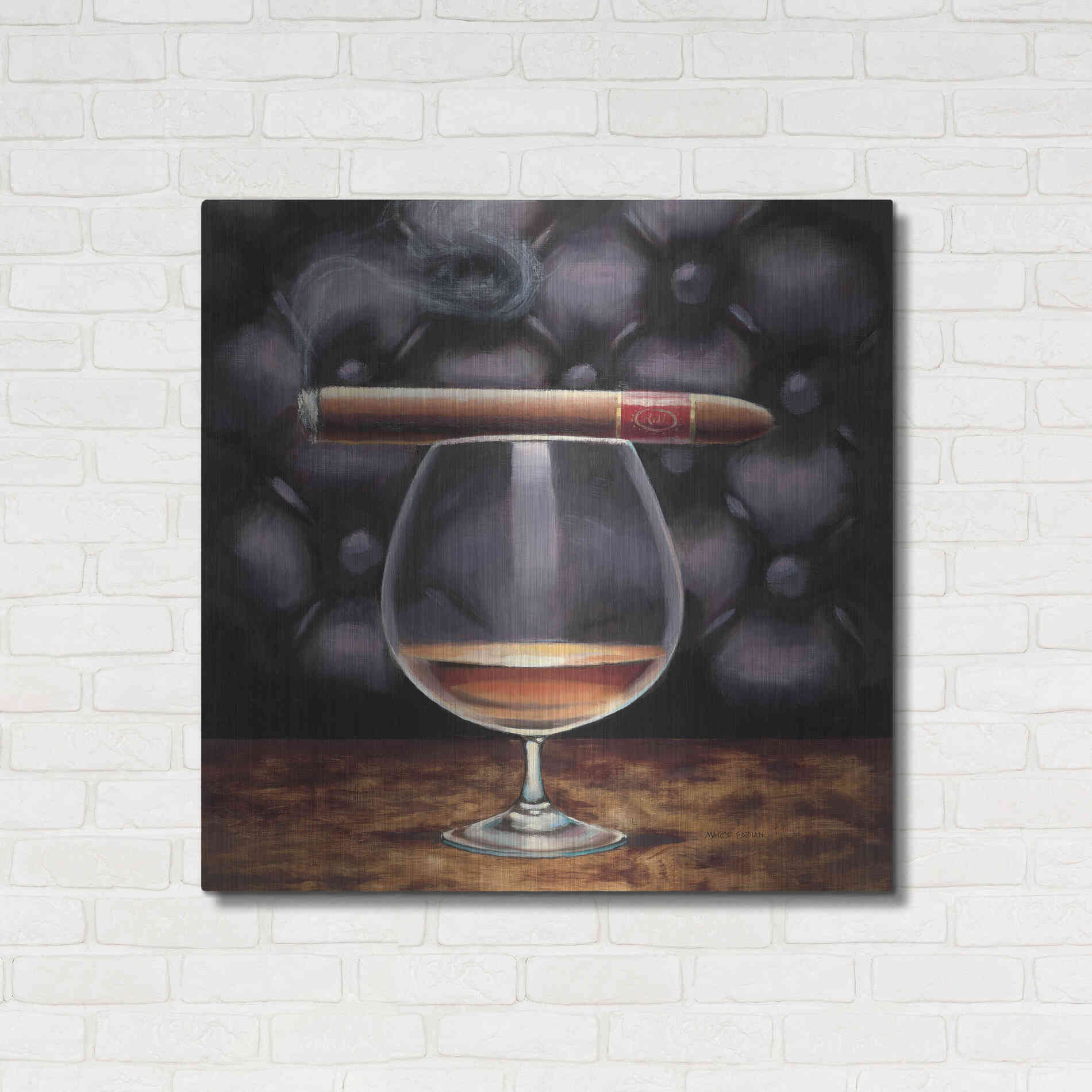 Luxe Metal Art 'Gentlemen Prefer I' by Marco Fabiano, Metal Wall Art,36x36