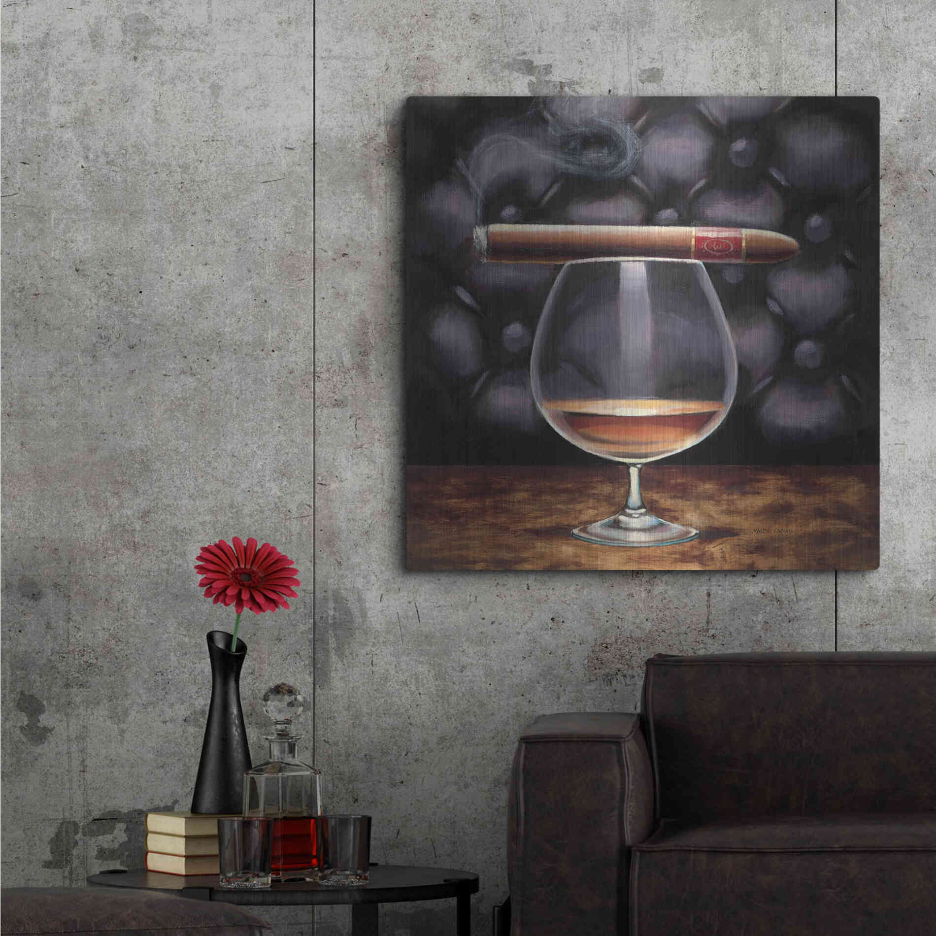 Luxe Metal Art 'Gentlemen Prefer I' by Marco Fabiano, Metal Wall Art,36x36