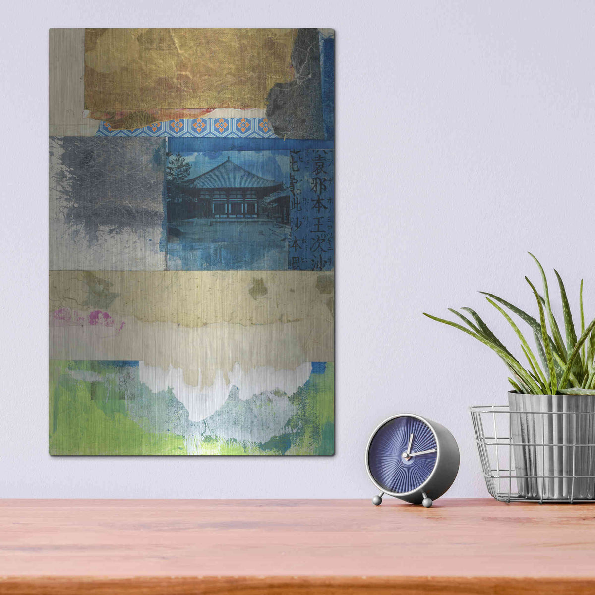 Luxe Metal Art 'Doko' by Elena Ray, Metal Wall Art,12x16