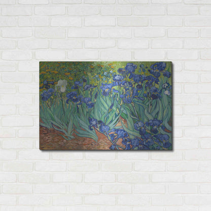 Luxe Metal Art 'Irises' by Vincent Van Gogh, Metal Wall Art,36x24