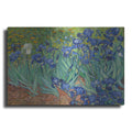 Luxe Metal Art 'Irises' by Vincent Van Gogh, Metal Wall Art
