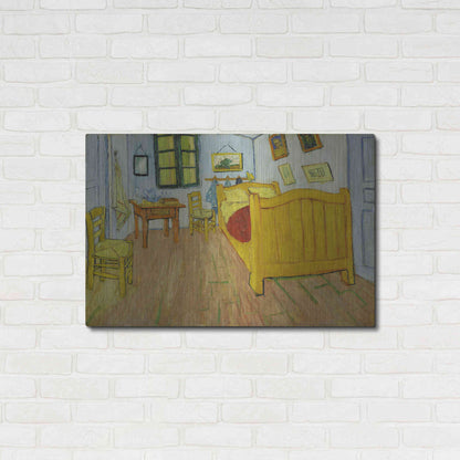 Luxe Metal Art 'De Slaapkamer' by Vincent Van Gogh, Metal Wall Art,36x24