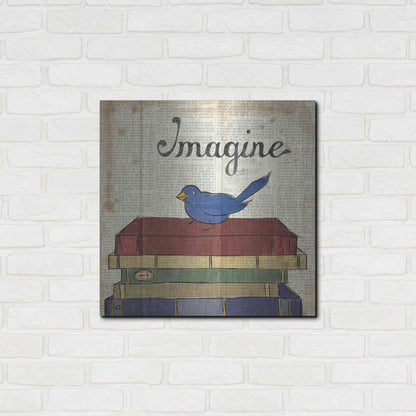 Luxe Metal Art 'Bird Inspiration Imagine' by Elyse DeNeige, Metal Wall Art,24x24