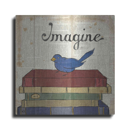 Luxe Metal Art 'Bird Inspiration Imagine' by Elyse DeNeige, Metal Wall Art