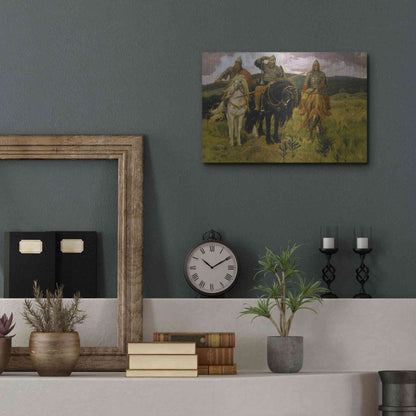 Luxe Metal Art 'Bogatyrs' by Viktor Vasnetsov, Metal Wall Art,16x12