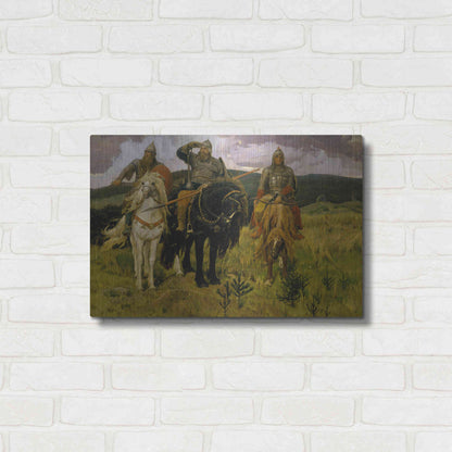 Luxe Metal Art 'Bogatyrs' by Viktor Vasnetsov, Metal Wall Art,24x16