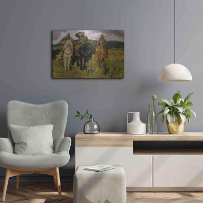 Luxe Metal Art 'Bogatyrs' by Viktor Vasnetsov, Metal Wall Art,24x16