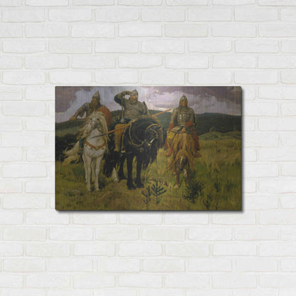 Luxe Metal Art 'Bogatyrs' by Viktor Vasnetsov, Metal Wall Art,36x24