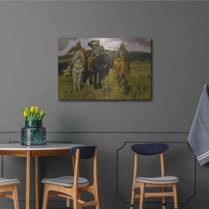 Luxe Metal Art 'Bogatyrs' by Viktor Vasnetsov, Metal Wall Art,36x24