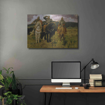 Luxe Metal Art 'Bogatyrs' by Viktor Vasnetsov, Metal Wall Art,36x24