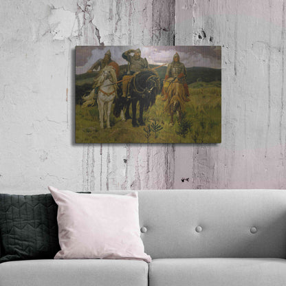 Luxe Metal Art 'Bogatyrs' by Viktor Vasnetsov, Metal Wall Art,36x24